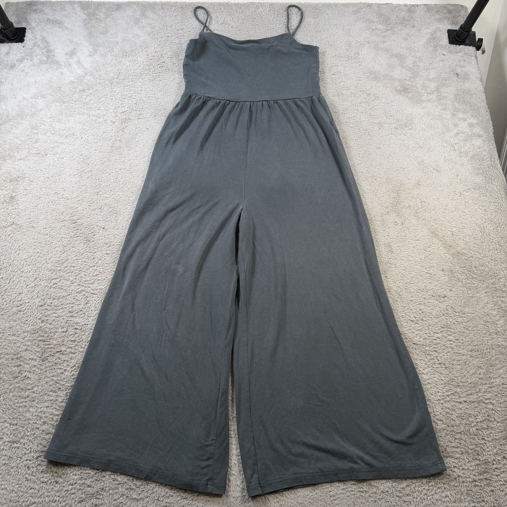 Quince Wide Leg Jumpsuit Womens Medium Grey Tencel Jersey Stretch